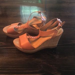 Franco Sarto cork wedges  size 9.5